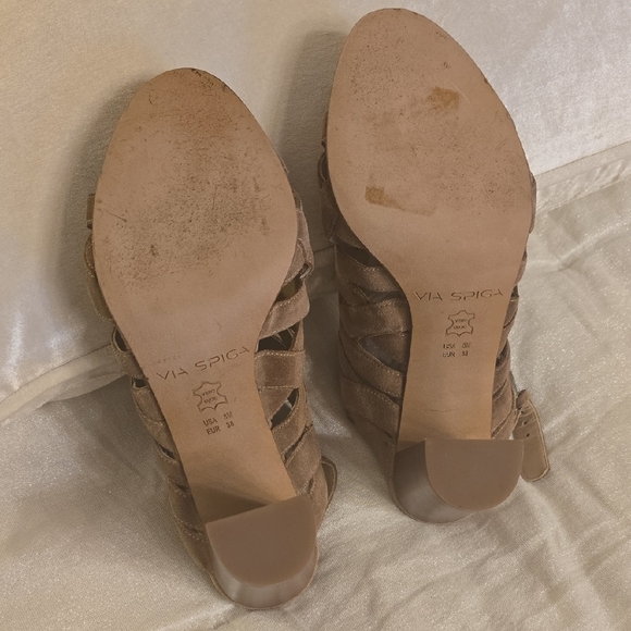 Via Spiga Brown Heeled Sandals with Slingback Strap - Picture 5 of 9